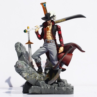 30cm uma peça anime figura brinquedo dracule mihawk combate ver. Pvc modelo  boneca com espada estátua coleção brinquedos para presentes