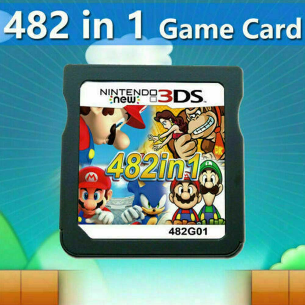 482 in 1 Video Game Cartridge Card For Super Mario Nintendo DS NDSL NDSI 2DS 3DS Game Console Accessories