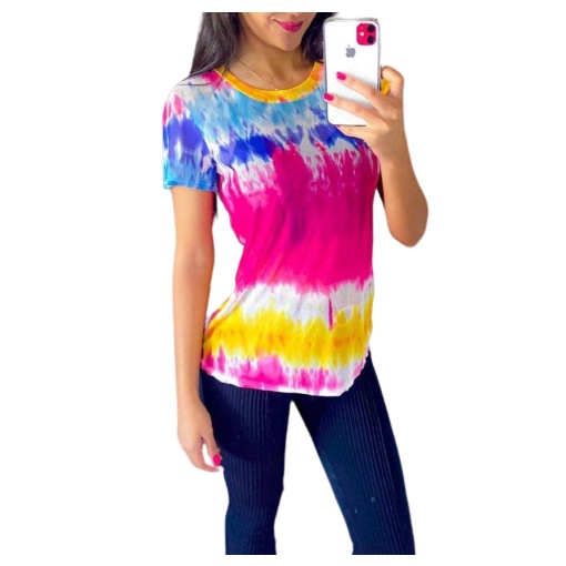 Blusa tie dye outlet transparente