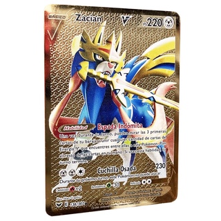 ✨【Direct sales】✨Cartas De Metal Pokemon Dourado Versão Espanhola Vastro  Vmax GX Pikachu Charizard Lugia Arceus Kids Collection Cartões De Jogo De  Presentes