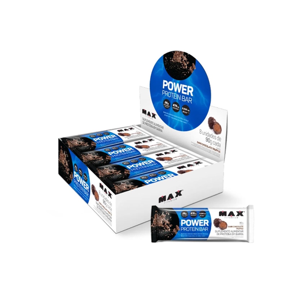 Whey Bar Protein Power 90gr – Caixa 8 Unidades Max Titanium