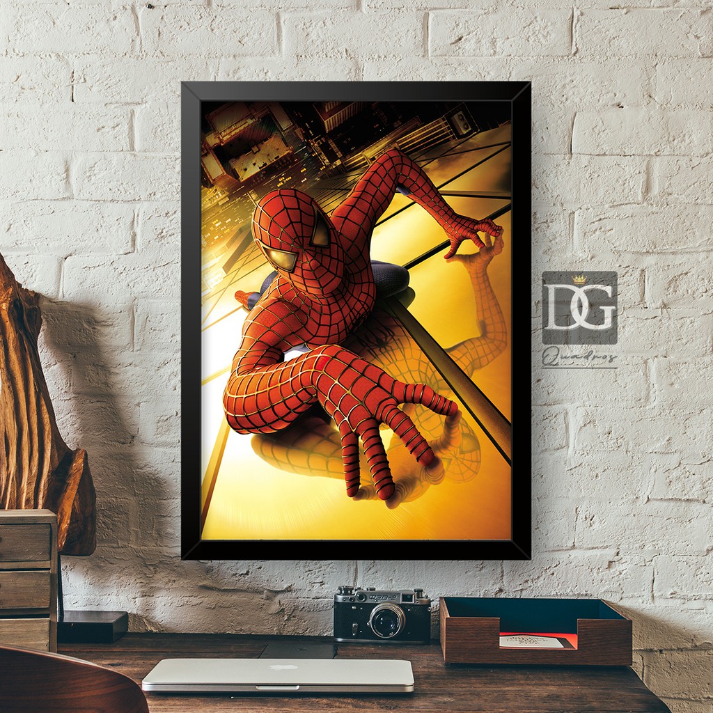 Quadro Homem Aranha Marvel Jogo Spider Man c/ Moldura A3