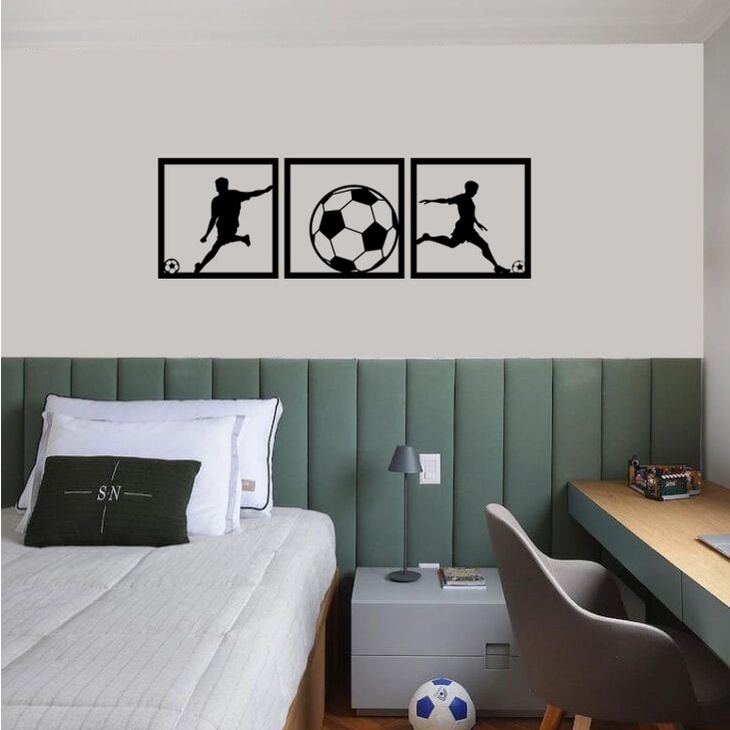 Quadro jogador de futebol decoracao para sala e quarto