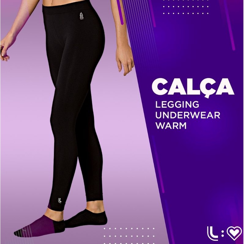 Calça Legging Lupo Underwear Warm Feminina Preta