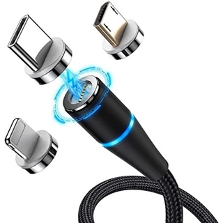 Cabo Carregador Magnético Usb 3 Em 1 Type C , V8, ios Led Universal qualidade bom 4325