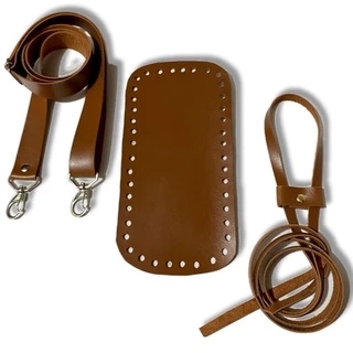 kit Fundo + Alça + Estrangulador Ideal para bolsas em crochê, macramê e trico