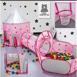 Barraca 3 em 1 Infantil Dobrável Piquenique das Princesas 3x1 Toca Tunel ENVIA RAPITAO em Oferta na Shopee