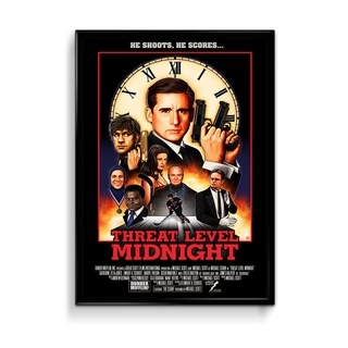 Quadro Decorativo The Office Threat Level Midnight Poster Michael Scott as Michael Scarn com Moldura