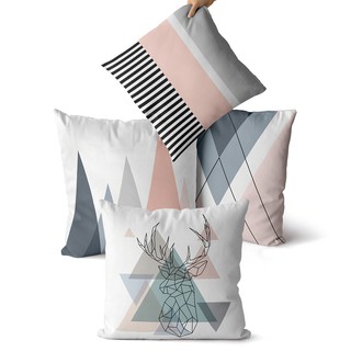 Kit 4 capas de almofadas rena escandinava