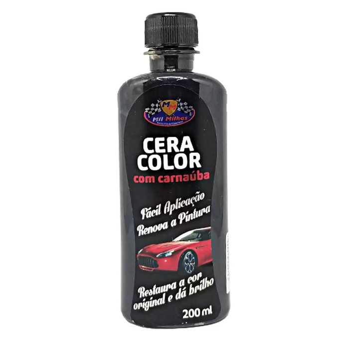 Cera Automotiva Polidora Silicone Carnaúba Preta Para Carros E Motos ...