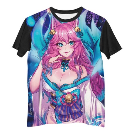 Br Camisa Camiseta Lol Ahri Spirit Blossom Skin Fanart G1889