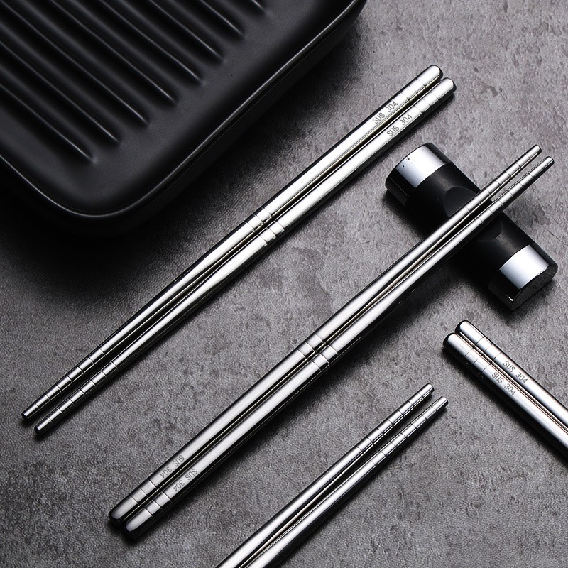 Hashi Elegante Aço Inox2 Pares (4 Palitos) | Shopee Brasil