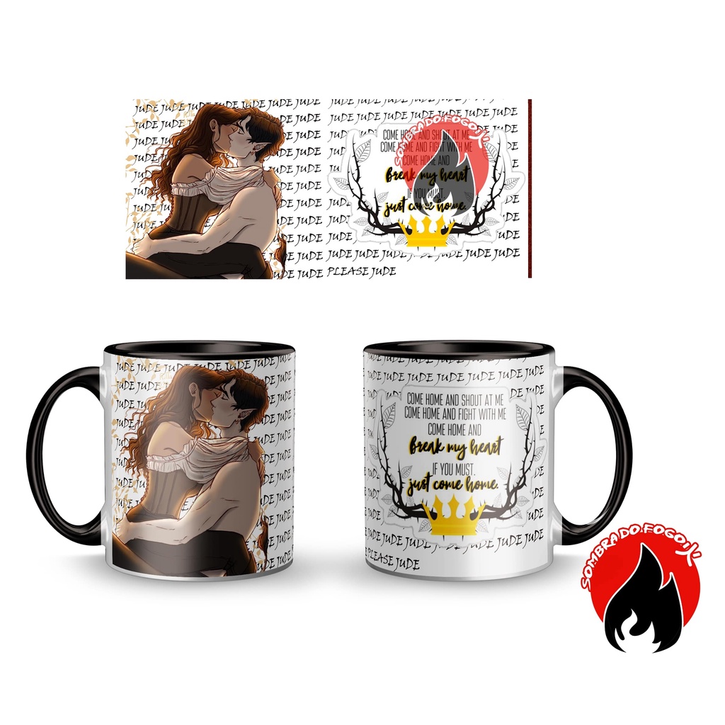 caneca porcelana Povo do Ar Cardan e Jude Principe cruel rei perverso  rainha do nada Holly Black elfhame saga livros trilogia | Shopee Brasil