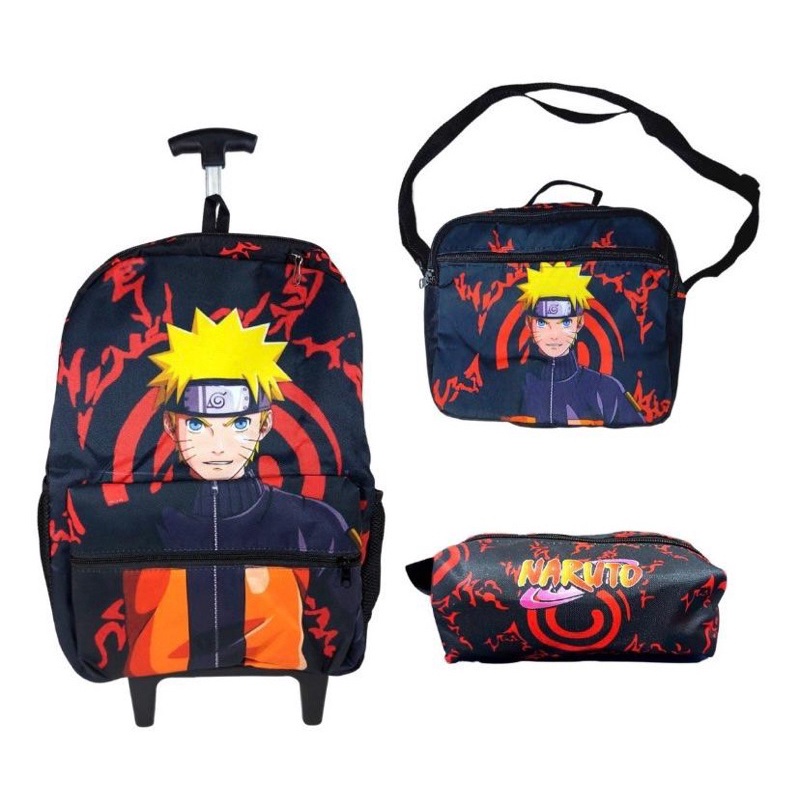 Mochila escolar naruto completo