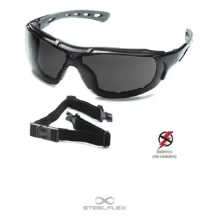 Oculos Segurança Steelflex Proteção Uva Uvb 50 Ca 40903 (Fume)