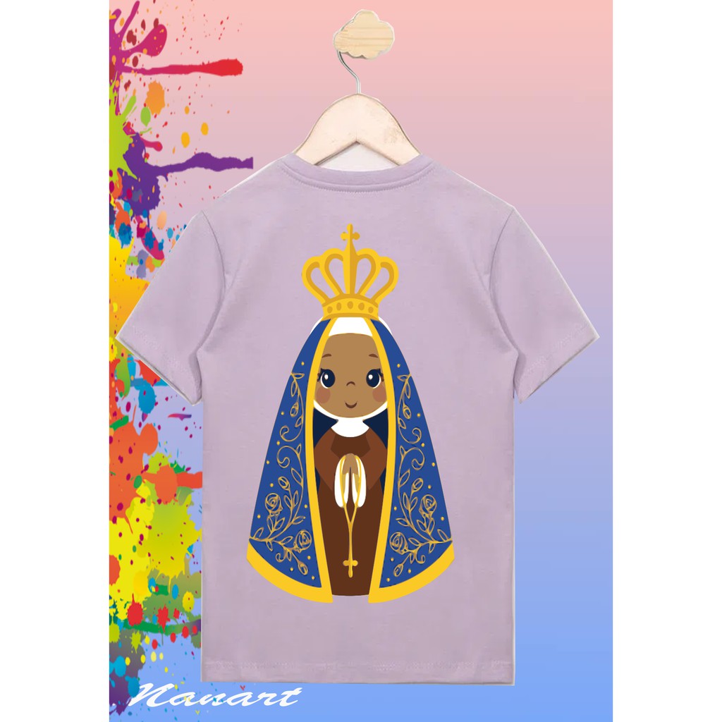 Camisa Infantil, T Shirt, Religiosa, Nossa Senhora Aparecida
