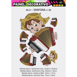 Painel Decorativo Festa Junina Cacto Cangaço - 55cm x 35cm