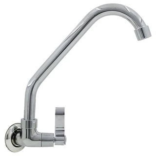 Torneira PAREDE para Cozinha Fabricada em METAL e INOX Alta Vazão de Água