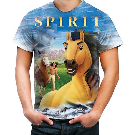 Camiseta Camisa Personalizada Spirit O Indom vel Cavalos 1