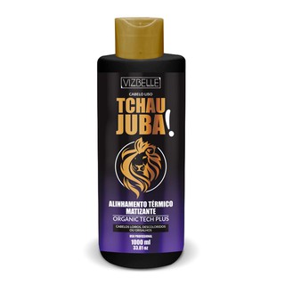 Escova Progressiva Alinhamento Termico Matizante Tchau Juba! 1l Vizbelle. Cabelos Loiros, Descoloridos Ou Grisalhos, Cabelos Liso E Sem Frizz