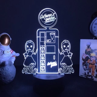 Luminária De Mesa Bioshock Com Logo 3d Para Decoração De Sala De Jogos