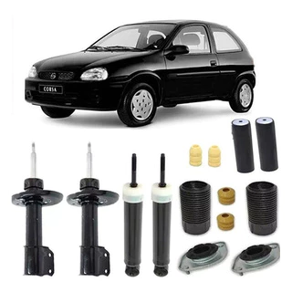 4 Amortecedor + Kit Suspensão Corsa Super 94 95 96 97 98 99