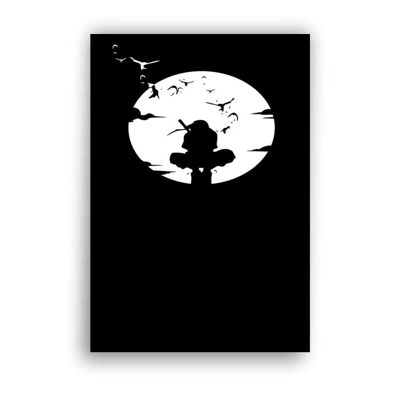 Quadro Decorativo Naruto Itachi Uchiha Para Sala Quarto Placa 30x20 3mm 4k