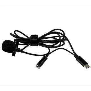 Microfone Condensador De Lapela Conector Tipo C youtubers