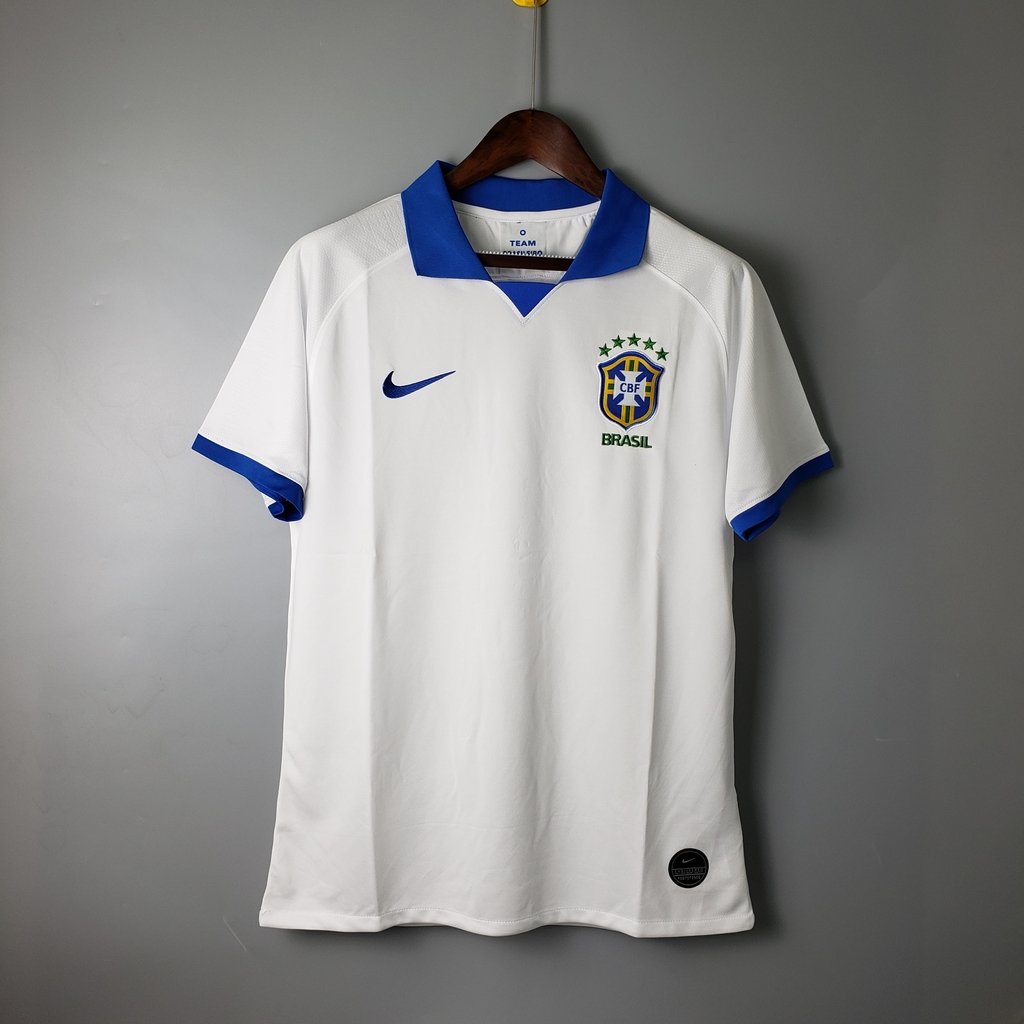 Camisa Seleção Brasileira Branca (Gola polo) 18/19 - Frete grátis