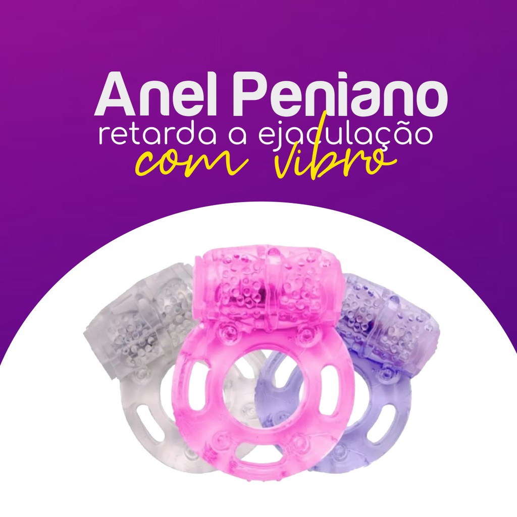 ANEL PENIANO Com Vibrador Retarda Ejaculação Sex Toy SEX SHOP | Shopee  Brasil