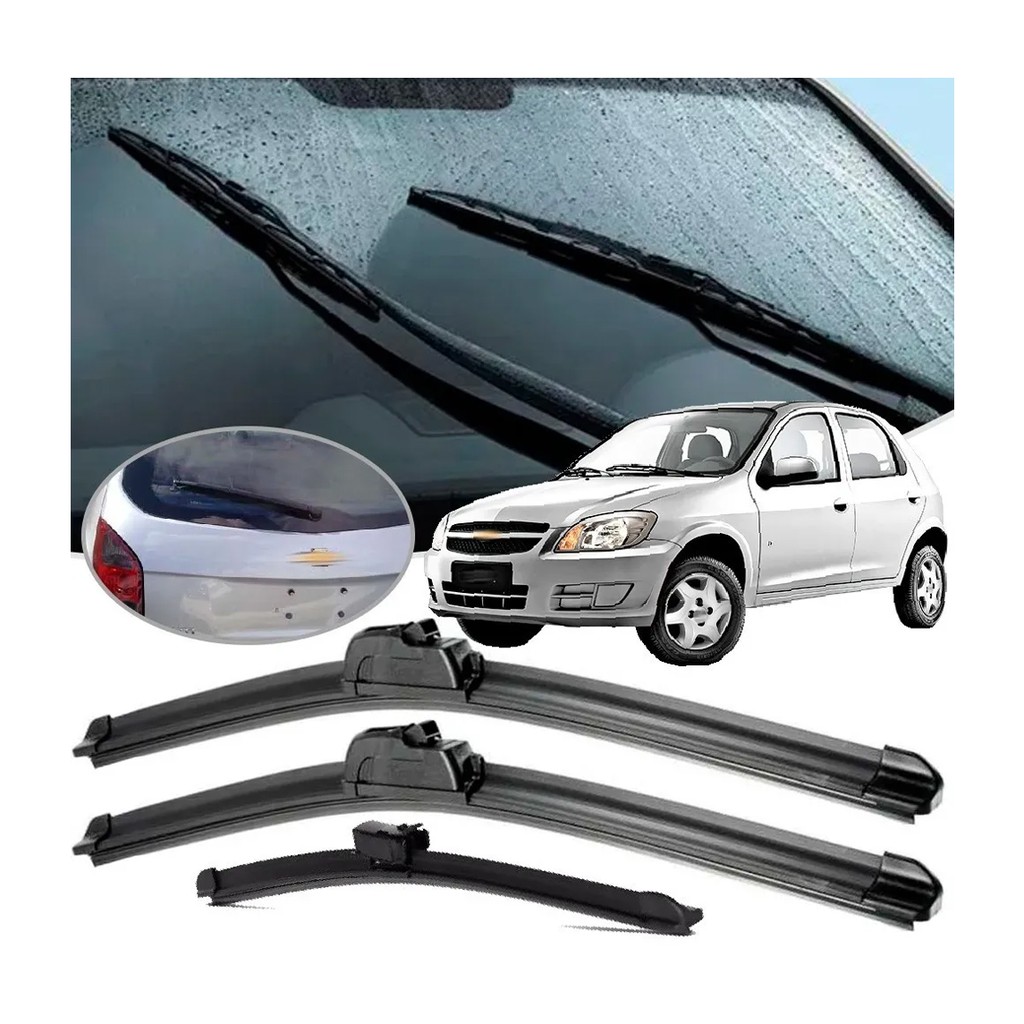 Kit Limpador Parabrisa Celta 2005 Á 2011 2012 2013 2014 2015 | Shopee ...