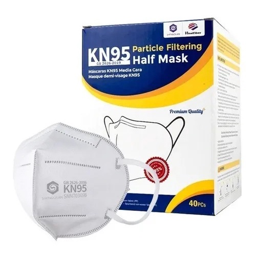 Kit 40 Máscaras Kn95 Proteção 5 Camadas Pff2