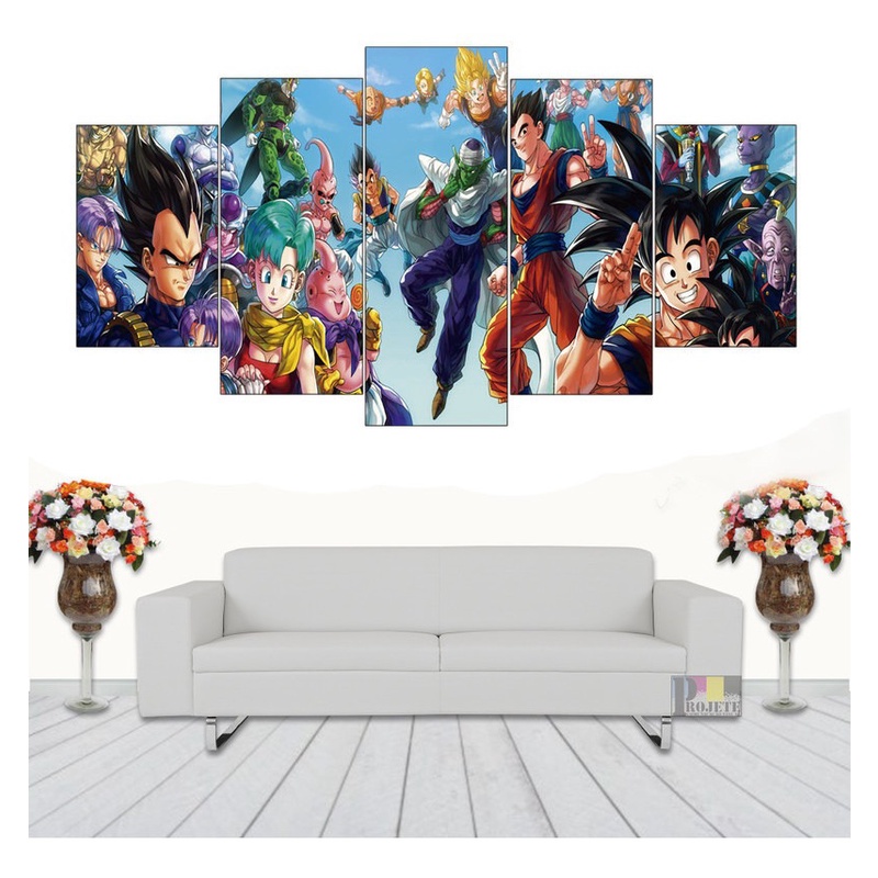 Quadro Decorativo Dragon Ball Goku Desenho Anime Salas Quartos Decorações  Com Moldura G03