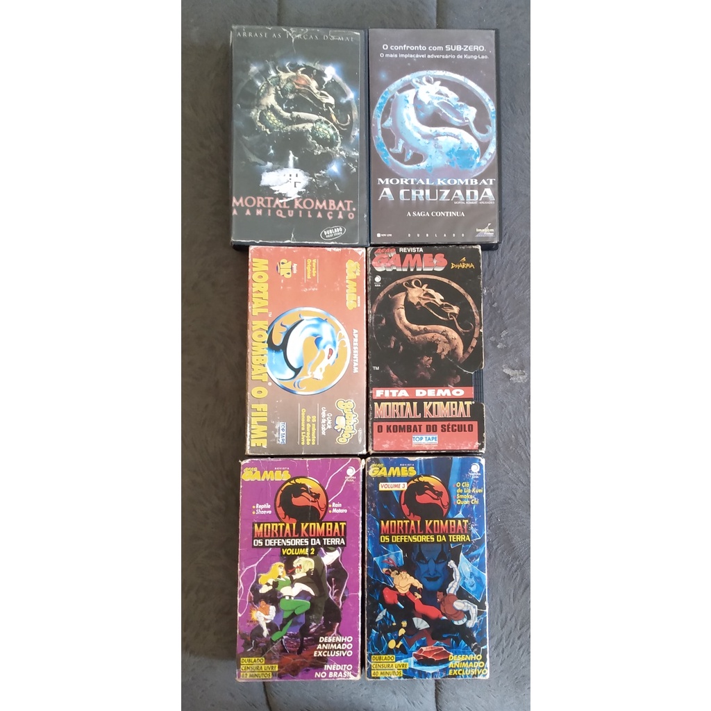 Leia) Lote 6 Vhs Mortal Kombat Filmes Clip Desenhos Ação Games, Filme e  Série Usado 75011213