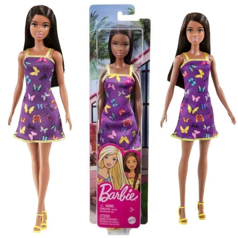 Boneca Barbie Fashion Vestido de Borboletas Rosa - Mattel
