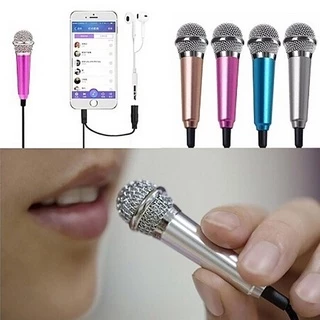 Portátil 3.5mm estéreo estúdio microfone ktv karaoke mini microfone para o telefone celular computador portátil desktop tamanho pequeno mic