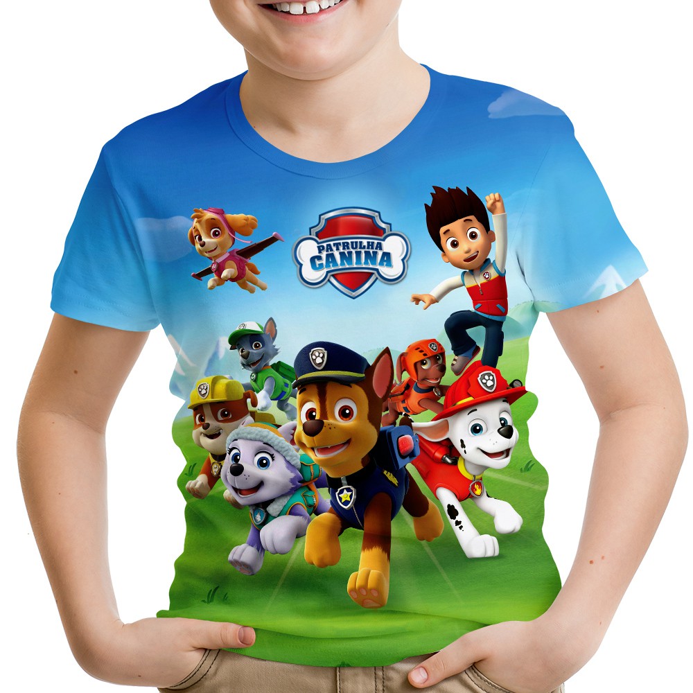Camiseta Infantil Patrulha Canina