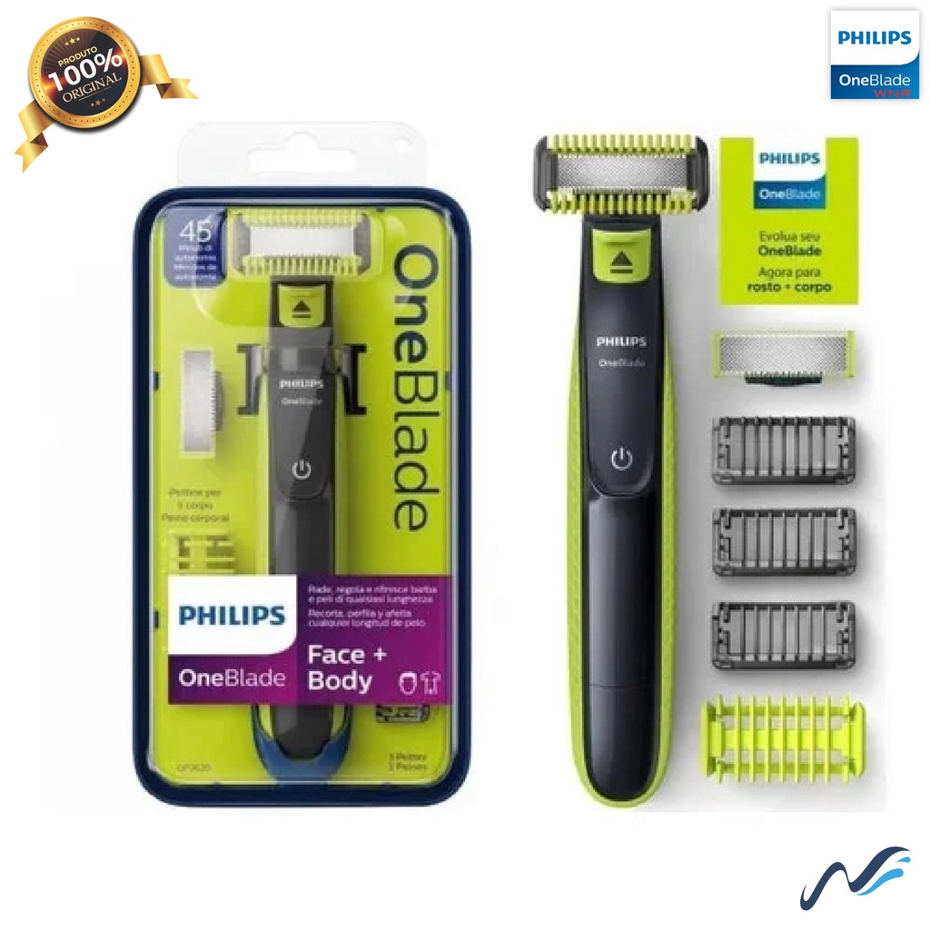 Barbeador Philips OneBlade Rosto e Corpo QP2620/10 Bivolt | Shopee Brasil