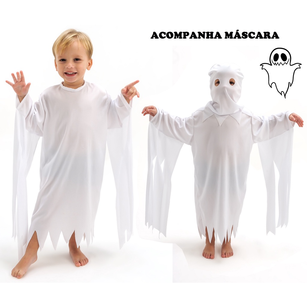 Fantasia Fantasma Infantil Menino Halloween