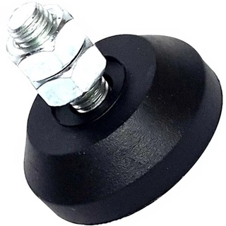 04 Peças Pé Nivelador De Pvc Ø 40 Rosca M8x18 Com 2 Porca Cada