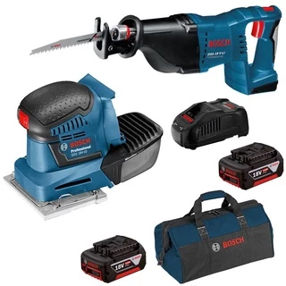 Serra Sabre 18V GSA 18V-Li + Lixadeira de Palma Orbital 18V GSS 18V-1 BOSCH