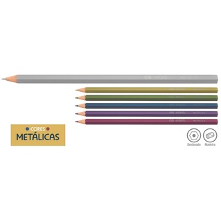 Lápis de Cor CIS Criatic Metálico kit 6 Cores