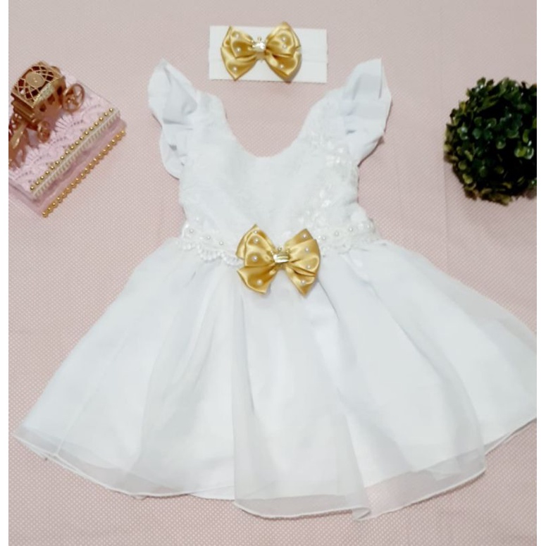 Vestido de batizado hot sale para 4 anos