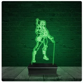 Luminária Abajur Acrílico Led - Fortnite Personagem Jogo 03