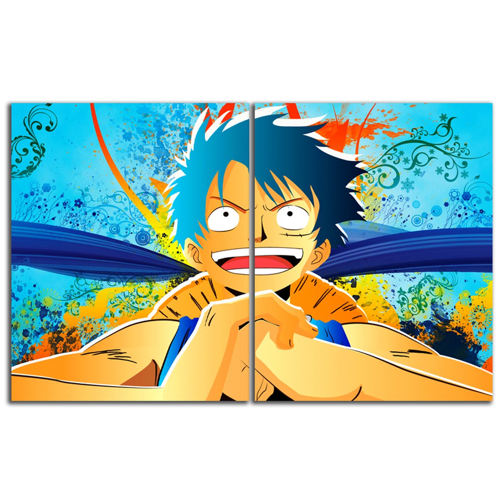 Quadro Decorativo Mosaico 5 peças Anime One Piece Luffy Pirata Desenho em  Promoção na Americanas