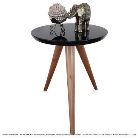 Mesa Lateral Pé Palito Decorativa Laqueada - Global