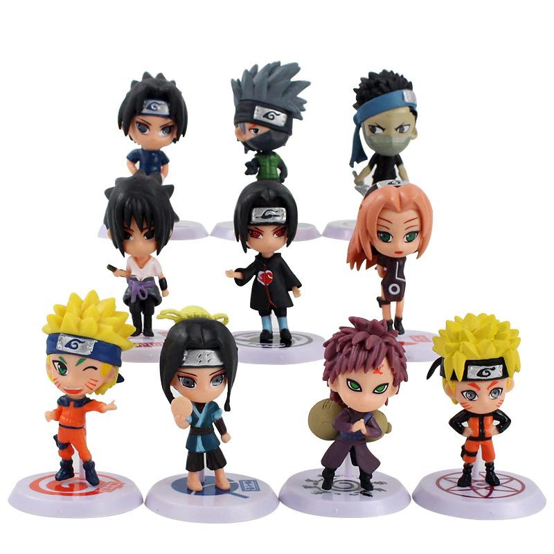 KIT/COLEÇÃO COM 12 PERSONAGENS DO ANIME NARUTO