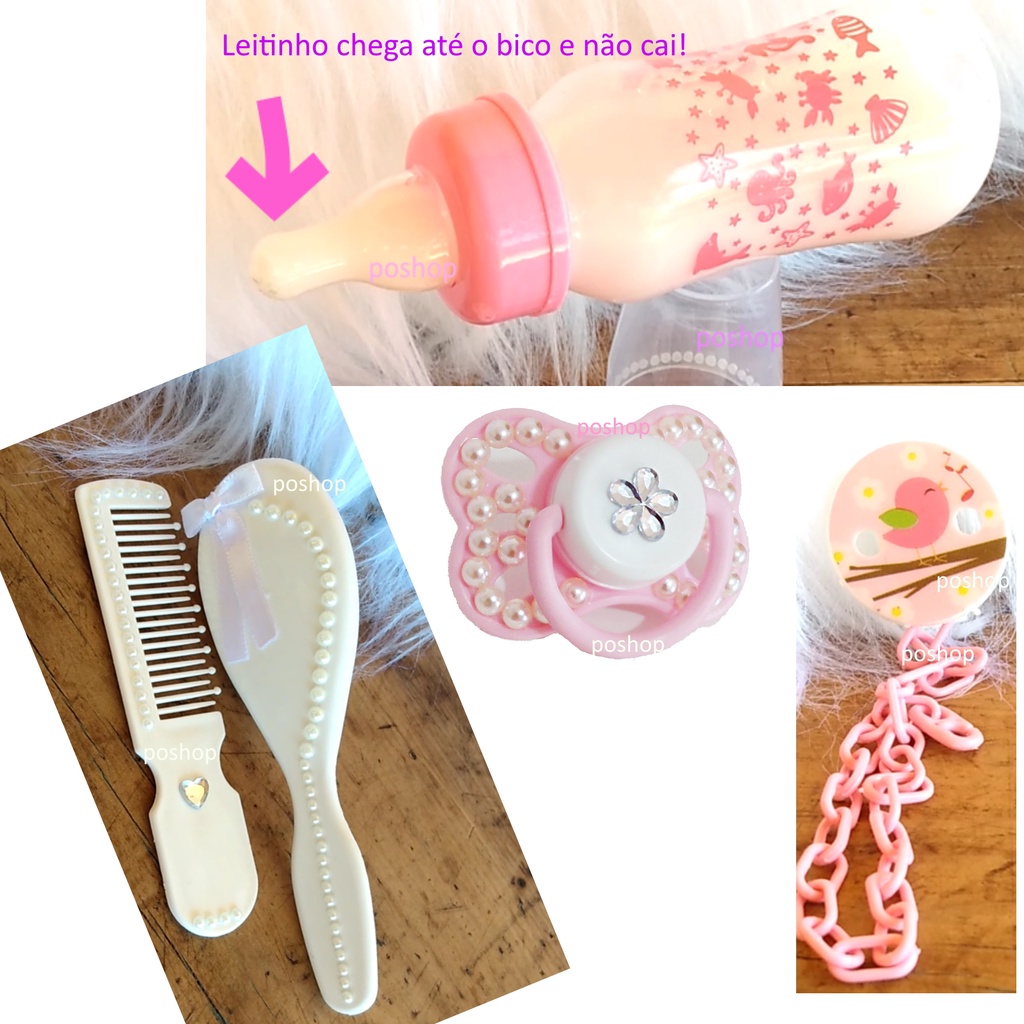 Kit Mamadeira E Chupetas Para Bebe Reborn