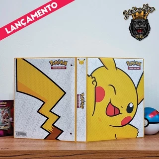 Pasta Álbum Fichário Pokémon + brindes (PIKACHU) AMARELO