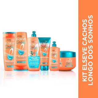 Kit Cachos dos Sonhos - Shampoo + Condicionador + Creme para Pentear + Creme 3 em 1 + Creme Noturno + Creme Tratamento Cabelo Cacheado